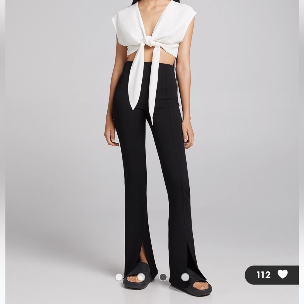Bershka Slit Hem Flares Size M